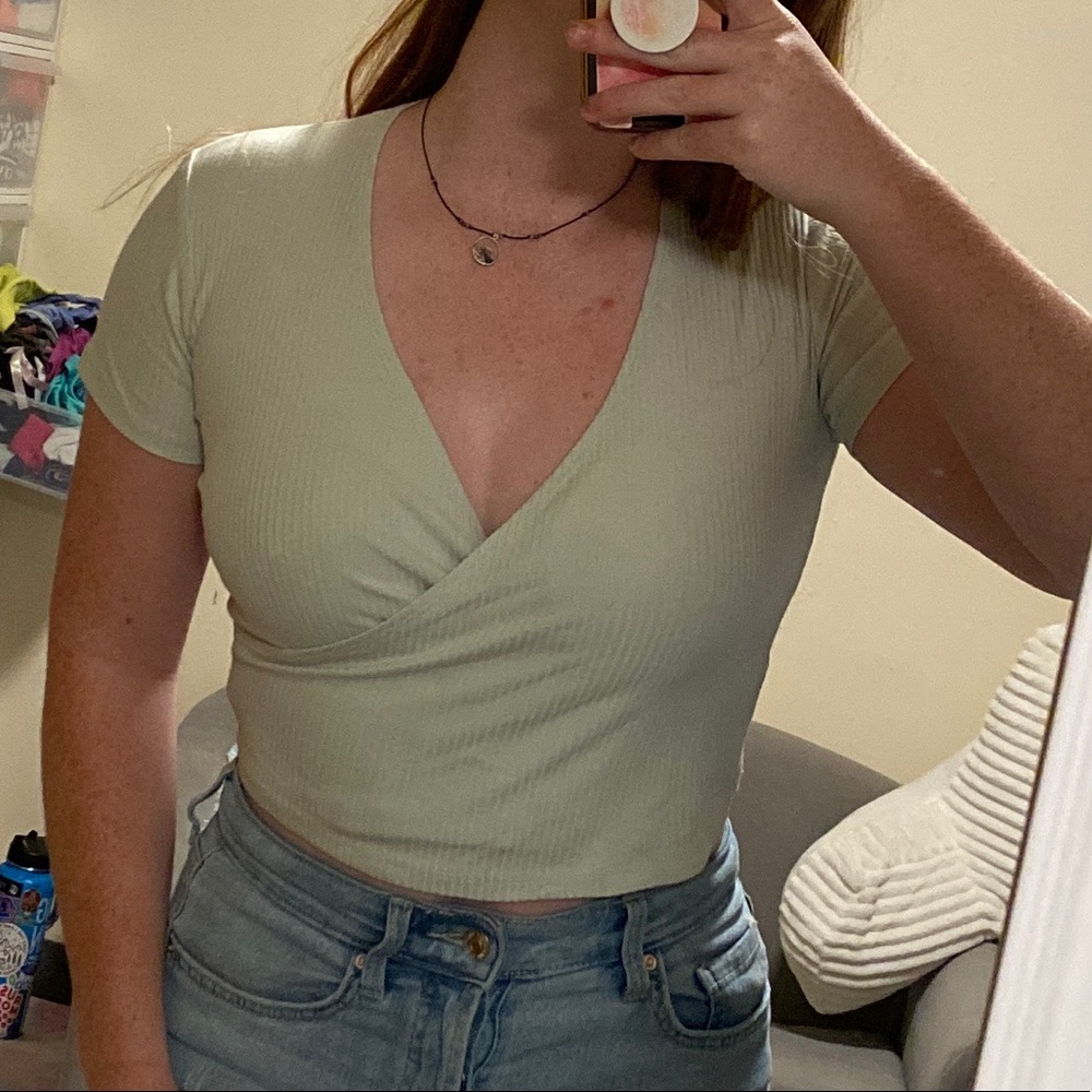 Mint green going out top